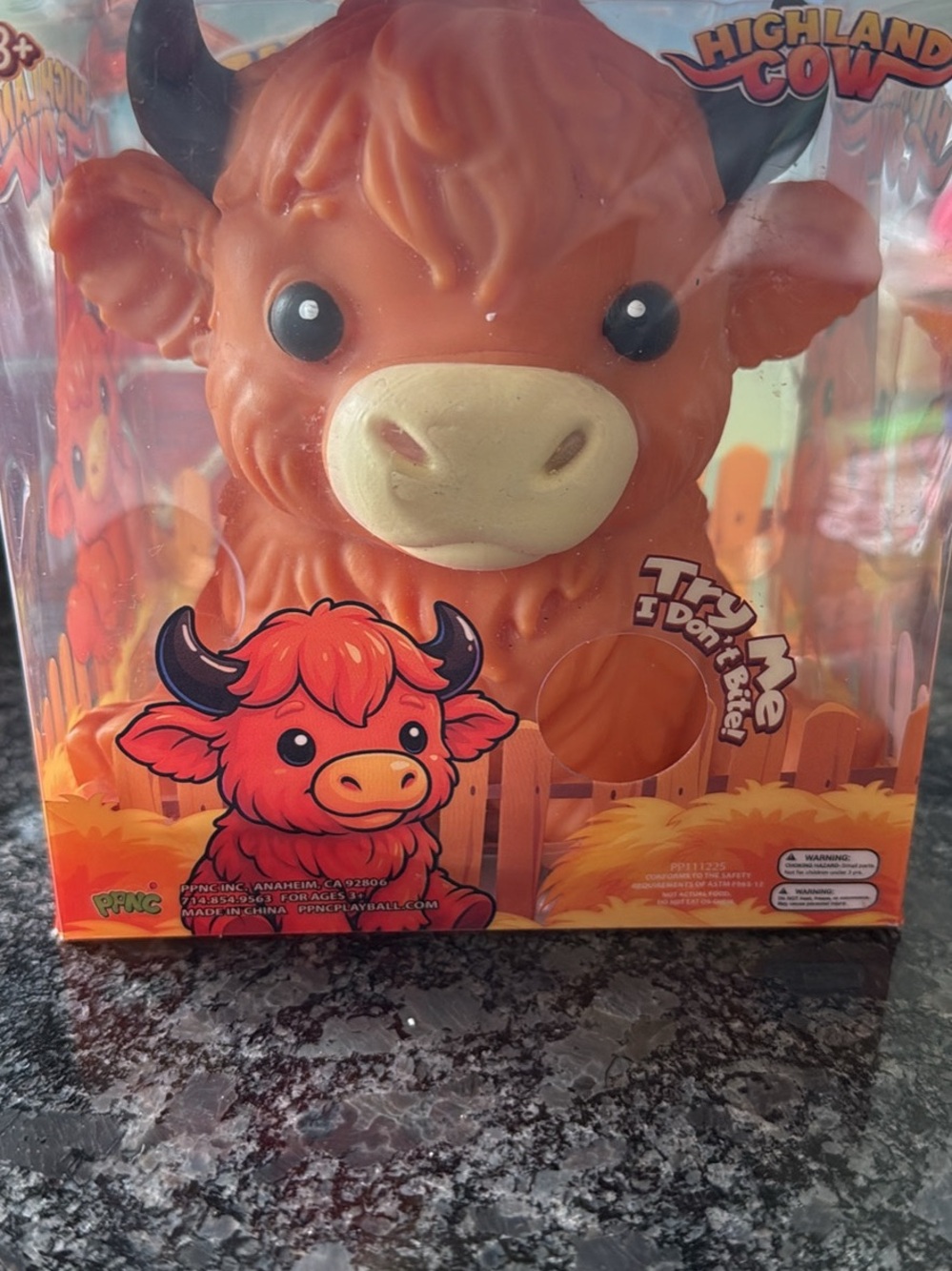 Highland Cow Squishy Toy - Orange Plush Figure by
